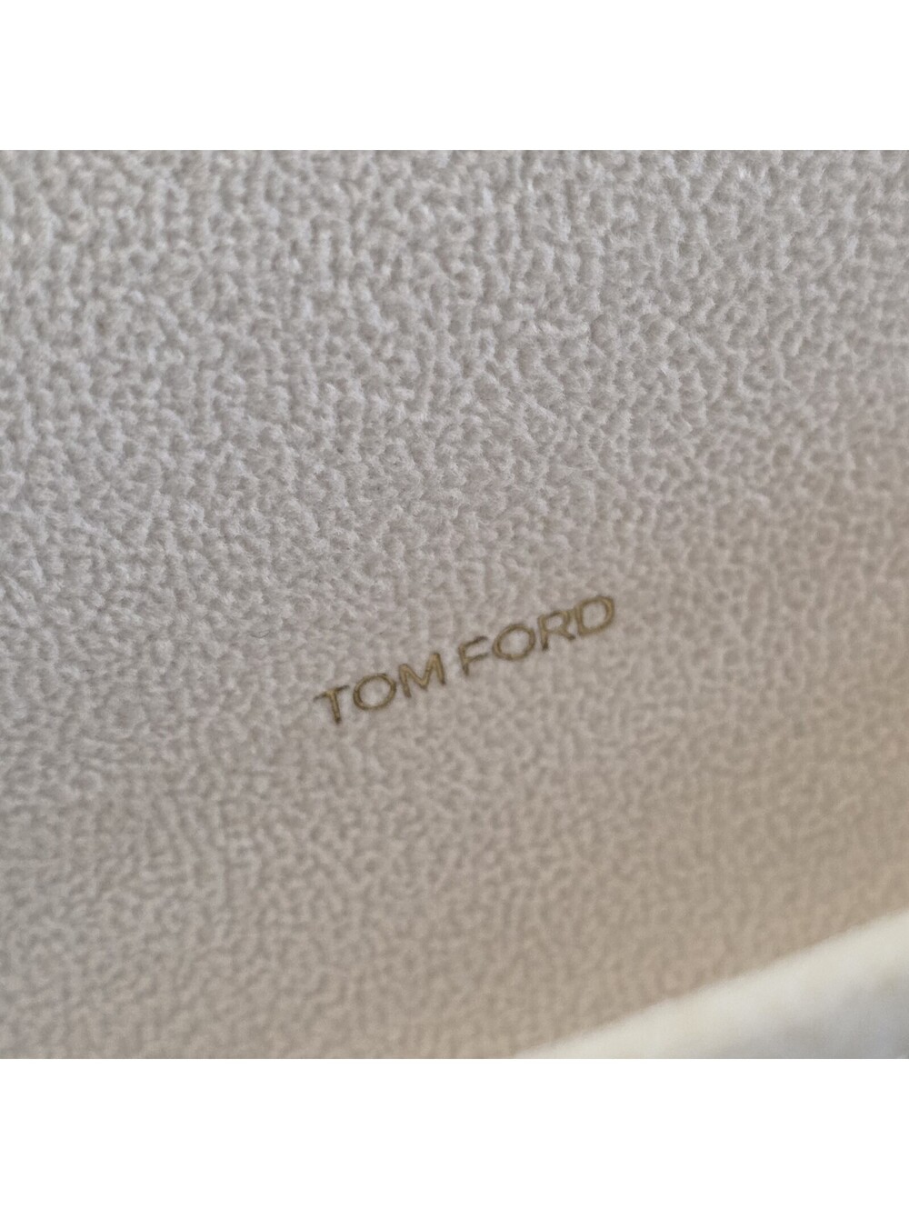 Tom Ford White Suede w/ Leather Trim Semi-Hard Eyeglasses Sunglasses Case Bianco - Picture 7 of 10